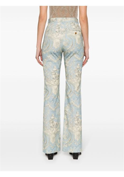 Pantaloni con stampa ray in blu - donna VIVIENNE WESTWOOD | 1F010008W00NAK302